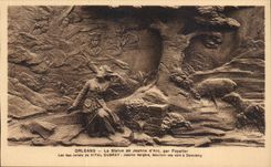 Orleans - Statue of Jeanne d' Arc by Low Foyaatier Relief - Jeanne Shepherdess - CPA