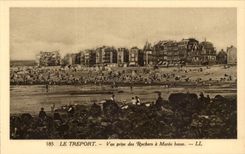 Treport - das von den niedrigen Gezeiten der Felsen gesehen wird hat - CPA