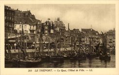 Treport - der Quay - das Rathaus - CPA