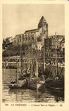 Treport - vor Hafen und der Kirche - CPA