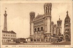Lyon - Aufzug des Aufsatzes von Fourvieres - Palast des Erzbischofs und Basilika - CPA