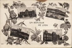 Lyon - hallo von Lyon - Andenken - CPA