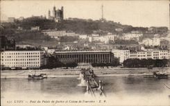 Lyon - Brucke der Gerichte und der Steigung von Fourviere - CPA