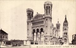 Lyon - Notre Dame de Fourviere - die Front - CPA