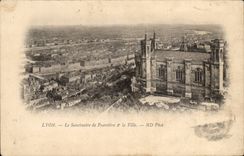 Lyon - Sactuaire de Fourviere und die Stadt - CPA