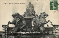Lyon - Bartholdi Brunnen - CPA