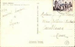 Lyon - der Platz Bellecour und Fourviere - CPA