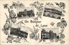 Lyon - hallo von Lyon - Andenken CPA
