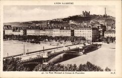 Lyon - die Morand Brucke und die Steigung von Fourviere CPA