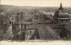 Lyon - Ansicht - der grosse Hotel-Gott - Kais der Rhônes CPA