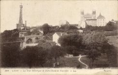 Lyon - der Metallaufsatz - Notre Dame de Fourviere CPA