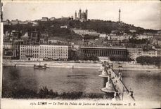 Lyon - die Brucke der Gerichte und der Steigung von Fourviere - CPA