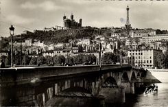 Lyon - Brucke des Austausches und Hugel von Fourviere - CPA