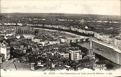 Lyon - panoramische Ansicht uber Lyon genommen von den kleinen - CPA