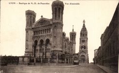 Lyon - Basilika von Notre Dame de Fourviere - Gesamtabbildung - CPA