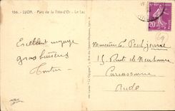 Lyon - Park des Goldkopfes - der See - CPA