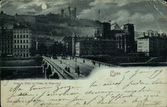 Lyon - Brucke von Tilail und von Coteau Fourviere - CPA