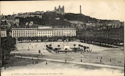 Lyon - Bellecour und Coteau Fourviere setzen - CPA