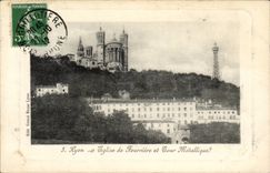 Lyon - Kirche von Fourviere und von Metallausflug - CPA
