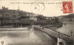 Lyon - neue Brucke das Blatt und die Bezirks-Str Paul - CPA
