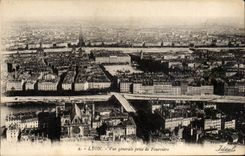 Lyon - die Ansicht vertreten von Fourviere - CPA