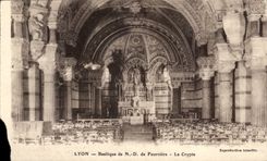 Lyon - Basilika von Notre Dame de Fourviere - die Krypta - CPA