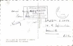 Lake of Le Bourget - and Abbey of Hautecombe - air Sight CPA