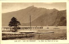 Aix les Bains - Lake of Le Bourget - the tooth of the Cat and Lake CPA