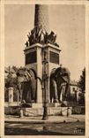 Chambery - Detail of the Fountain of Elephants CPA