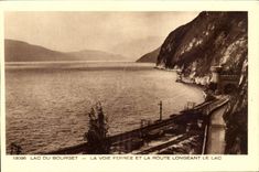 Lake of Le Bourget - the Railway and the Road Longuementdu Lake CPA