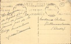 Our Lady of Myans - Statue Monumental out of bronze of 5 m inauguree 1855 CPA gild