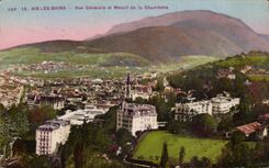 Aix les Bains - View and Mountain of Chambotte CPA