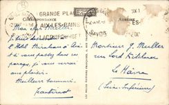 Aix les Bains - View and Mountain of Chambotte CPA