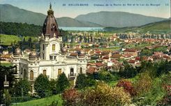 CPA Aix les Bains Castle of the Rock of the king and the lake of Le Bourget