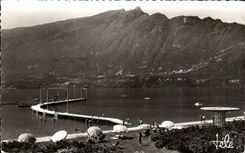 MODERN CARD Aix les Bains VLa beach and the tooth of the cat