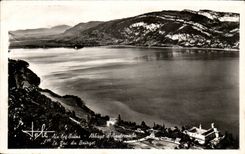 CPA Aix les Bains Abbey of Hautecombe the lake of Le Bourget