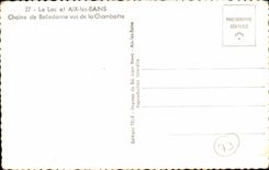 MODERN CARD the lake and Aix les Bains Chain of Belledonne seen of Chambotte