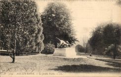 CPA Aix les Bains the public ajrdin (lion)