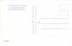 Saumur CPA a group of riders of the school of cavalry (horse hippism)