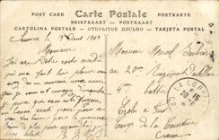 Military Saumur CPA CAroussel Given of the flag (horse hippism)