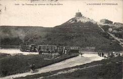 Puy de Dome - the Tram at the Top of Puy de Dome - CPA (train)