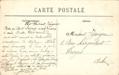 Mount Gilds - the Large Cascade - horse - CPA Ane donkey