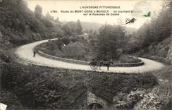 CPA Route of the Mount Gilds has Murols an abrupt turning on the brook of Dyane