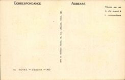 CPA Royat the church (nice shot man filling a barrel)