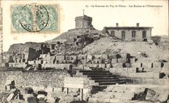 CPA Summit of Puy de Dome ruins and the observatory