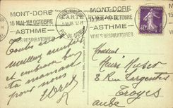 CPA thermal Route of Auvergne of the Mount Gilds has Saint Nectary Landscape with the hamlet of Bressouleille Vaches