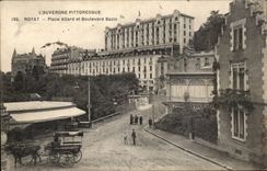 CPA Royat Places Allard and Bazin boulevard