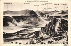 CPA Panorama of the valley of Chaudefour and the Mounts Gilds