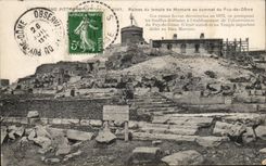 CPA Auvergne Ruins of the Mercury temple at the top of Puy de Dome