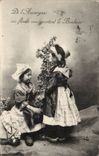 CPA Auvergne Children (folklore costume)